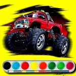 Monster Jeep Coloring