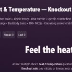 Physics: Heat Temperatuie Quiz